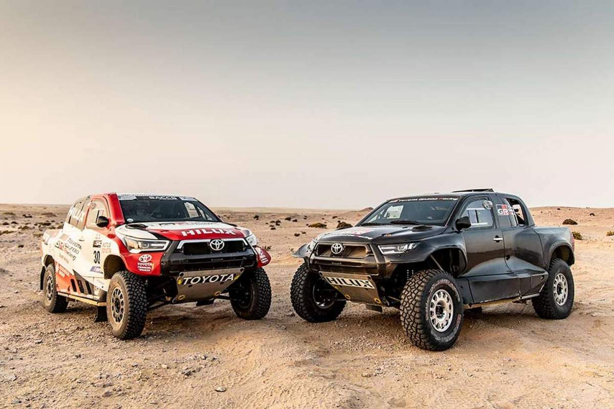 2022 Toyota Hilux Dakar rally car blasts forth with a new turbo V6 engine