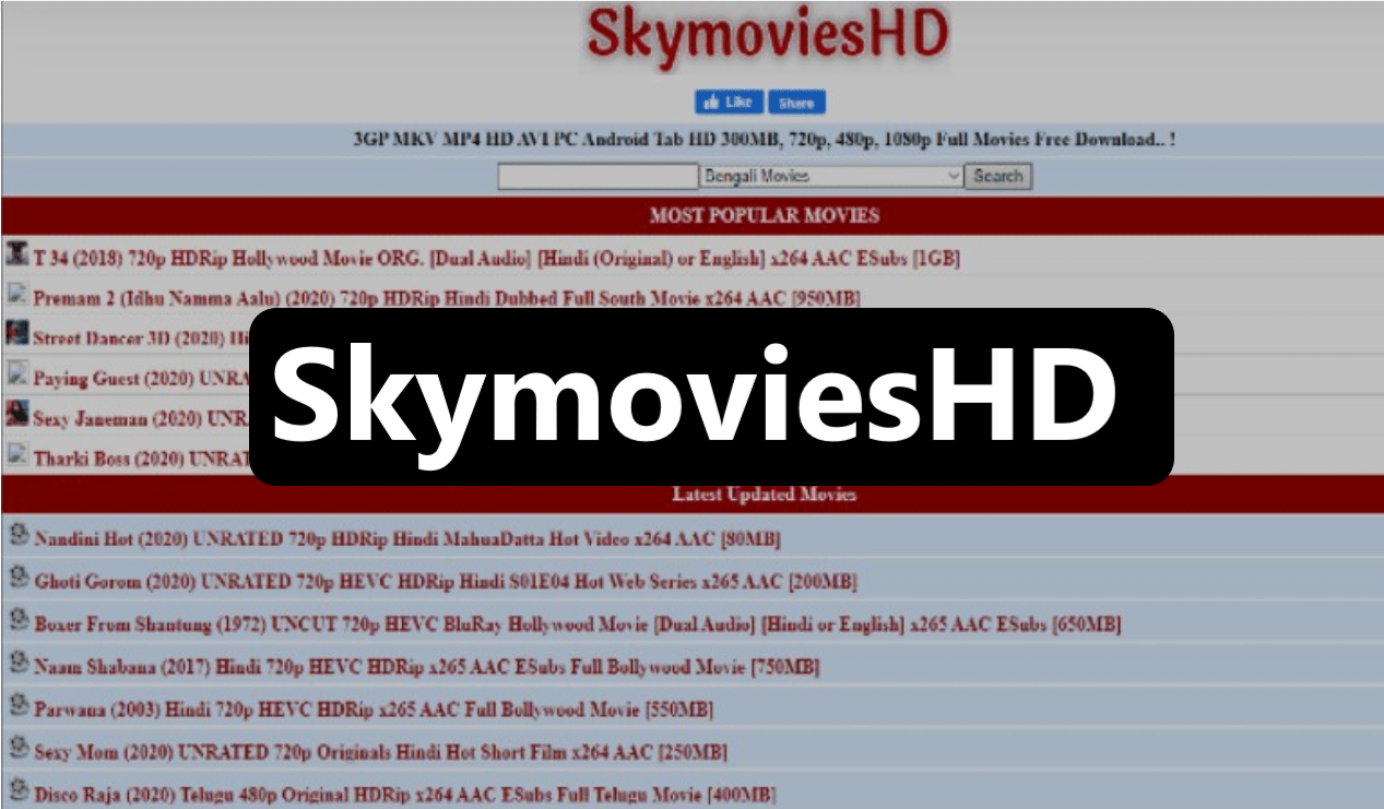 Skymovieshd – Full HD Movies Download, Latest Bollywood & Hollywood Movies at Skymovies hd Illegal Website